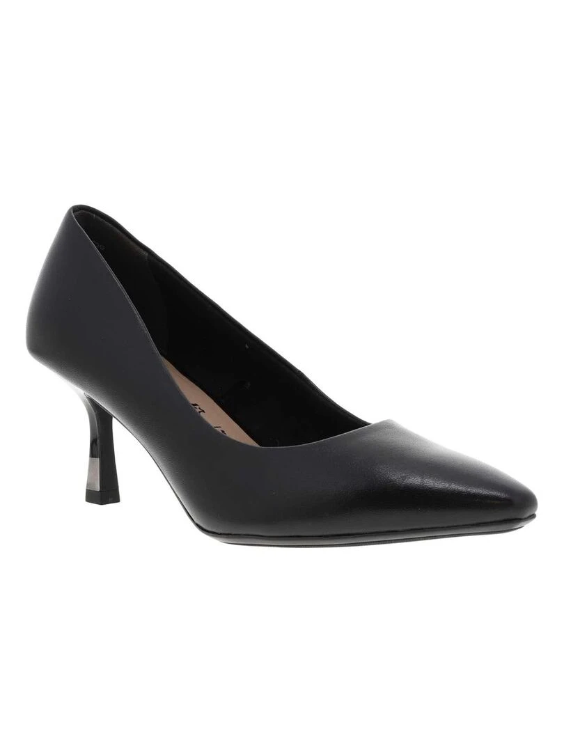 TAMARIS Escarpins cuir talon bobine Noir