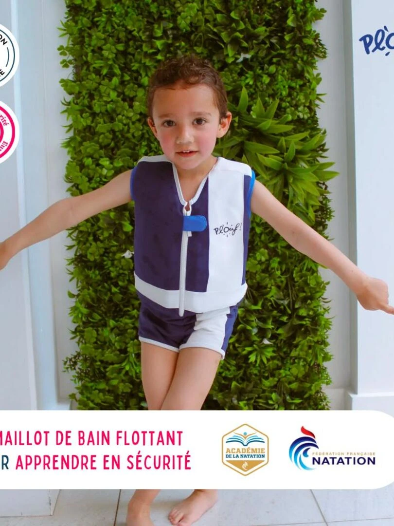 Maillot de Bain Kevin Enfant avec Flotteurs   Accessoire de Natation Garçon   Bleu