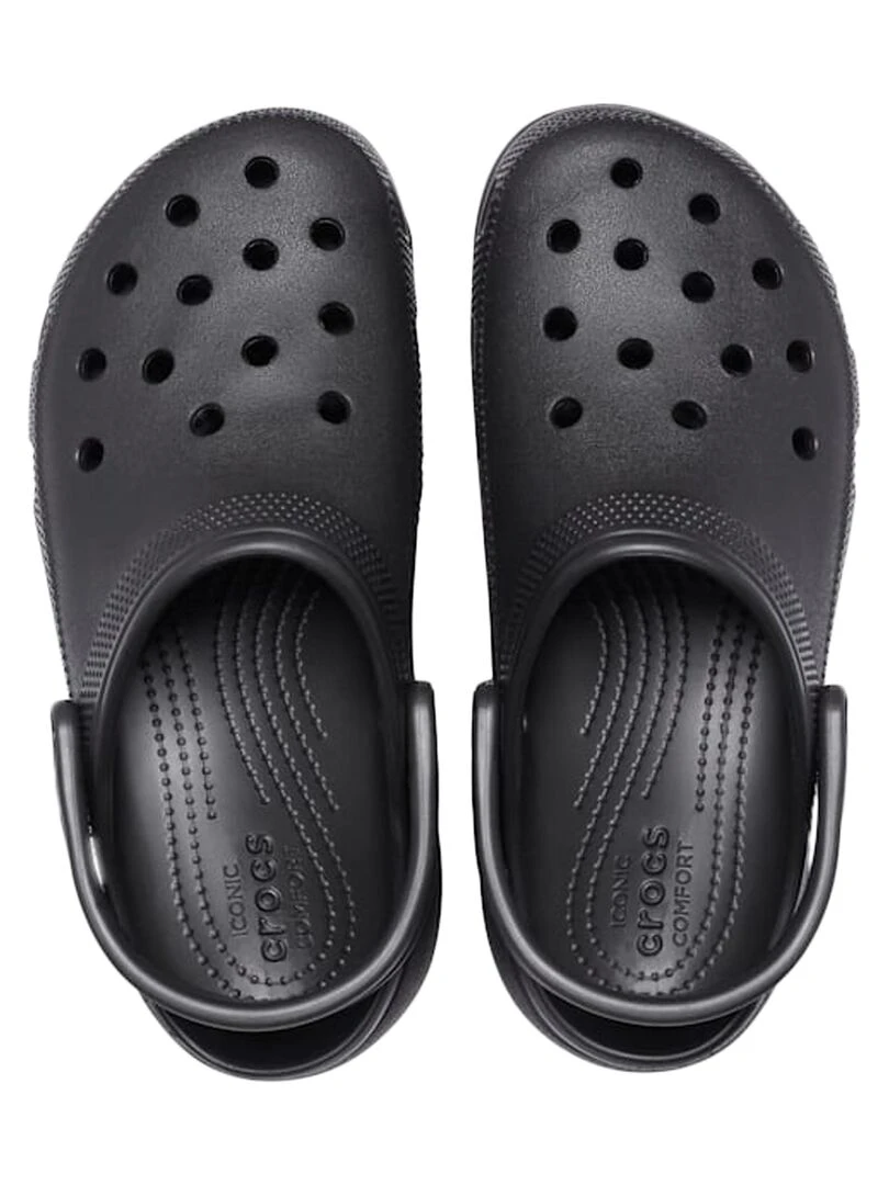 Sandales à Enfiler Crocs Classic Platform Clog   Noir