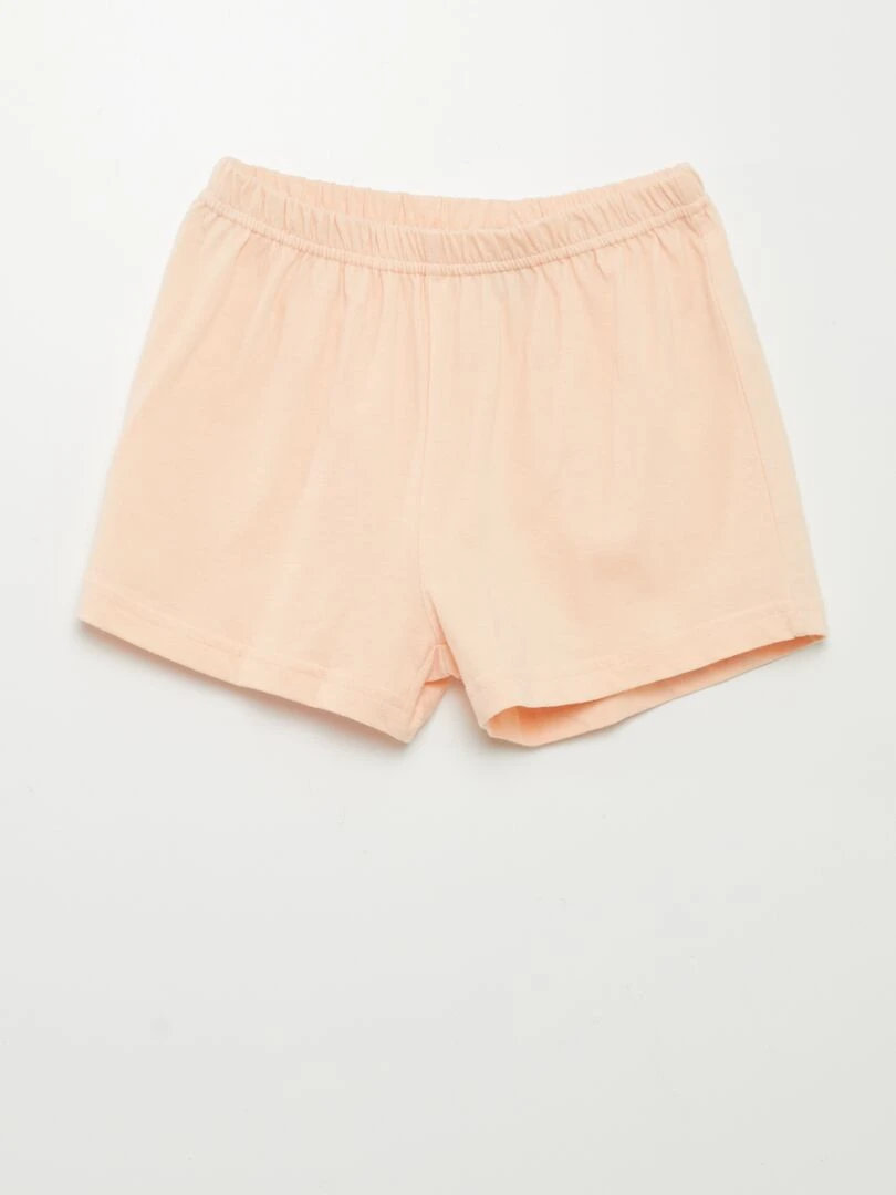 Pyjama court short + t shirt 'hippocampe'   2 pièces   Rose