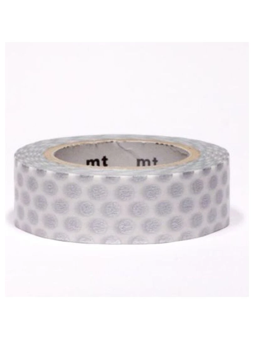Masking tape à pois   Argenté   1 5 cm x 7 m   N/A