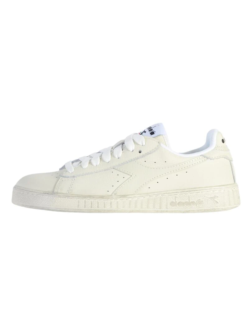 Basket Cuir Diadora Game Low Waxed Blanc