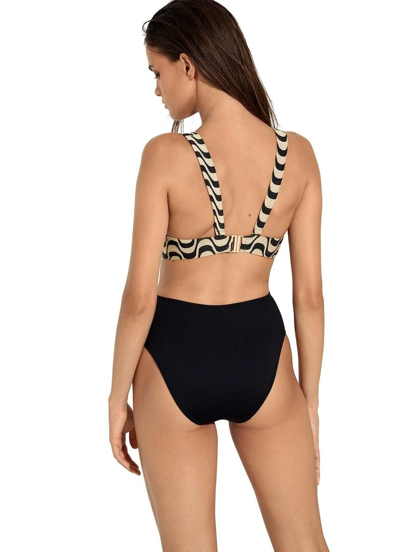 Maillot de bain une pièce monokini préformé sans armatures Iceland Noir