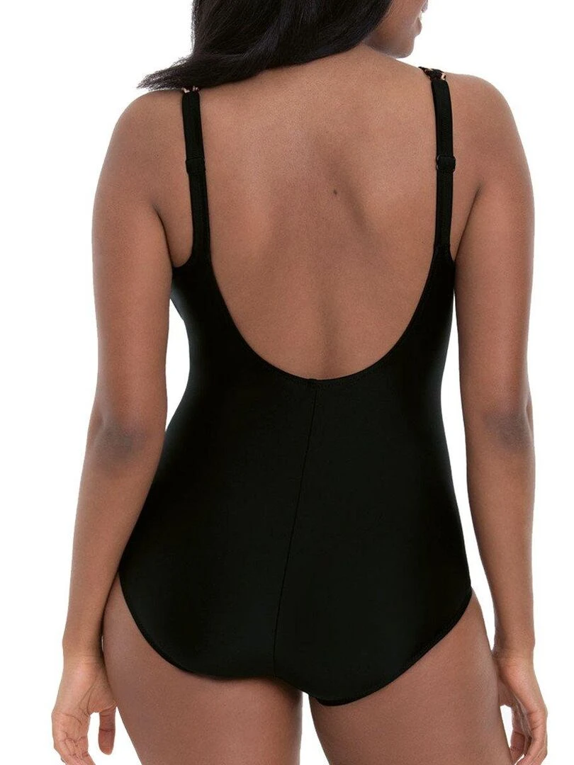 Maillot de bain 1 pièce amincissant sans armatures Luella Noir