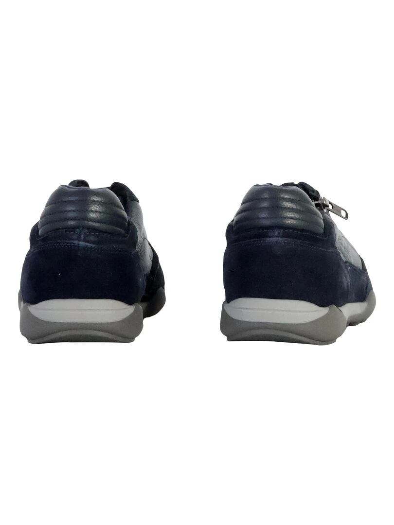 Basket Cuir Geox Metodo   Bleu
