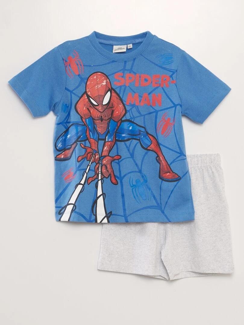Pyjama short 'Spiderman' 2 pièces Bleu