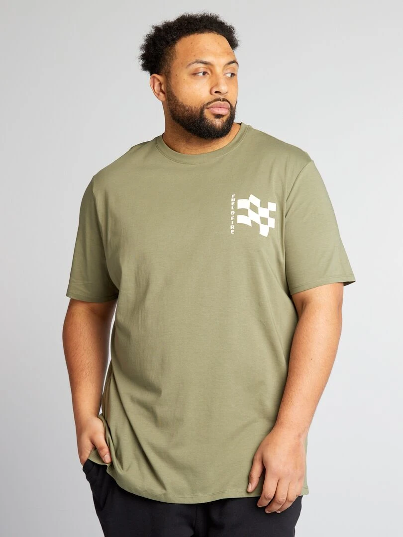 T shirt en maille jersey Kaki