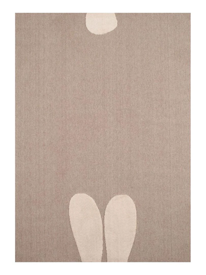 Tapis enfant PATA en polyester doux et soyeux OEKO TEX® Beige