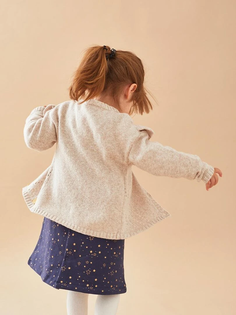 Cardigan tricot à volants Noukie's Beige