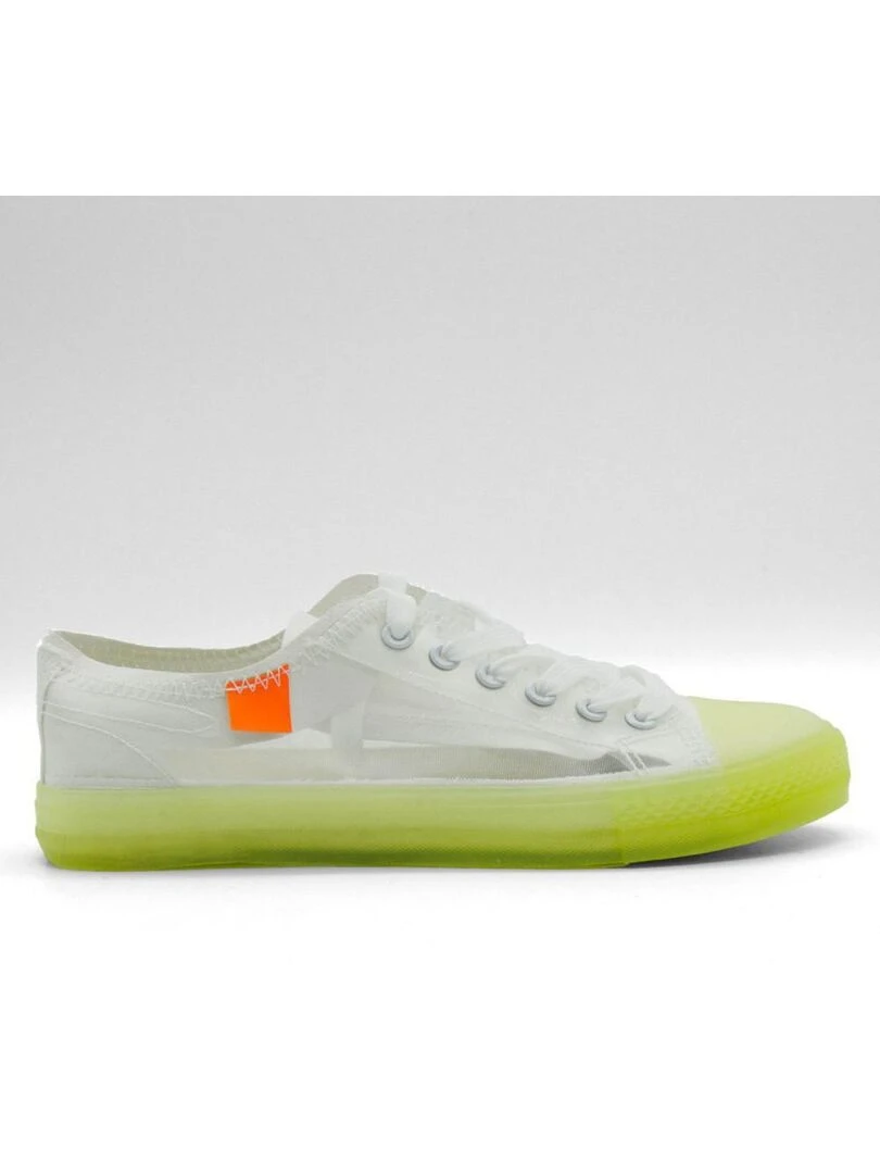 Baskets basses transparentes Kebello Jaune