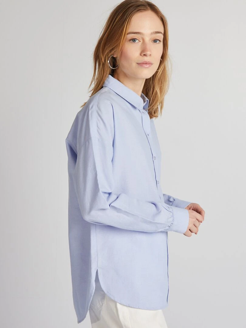 Chemise oxford coupe large   Bleu