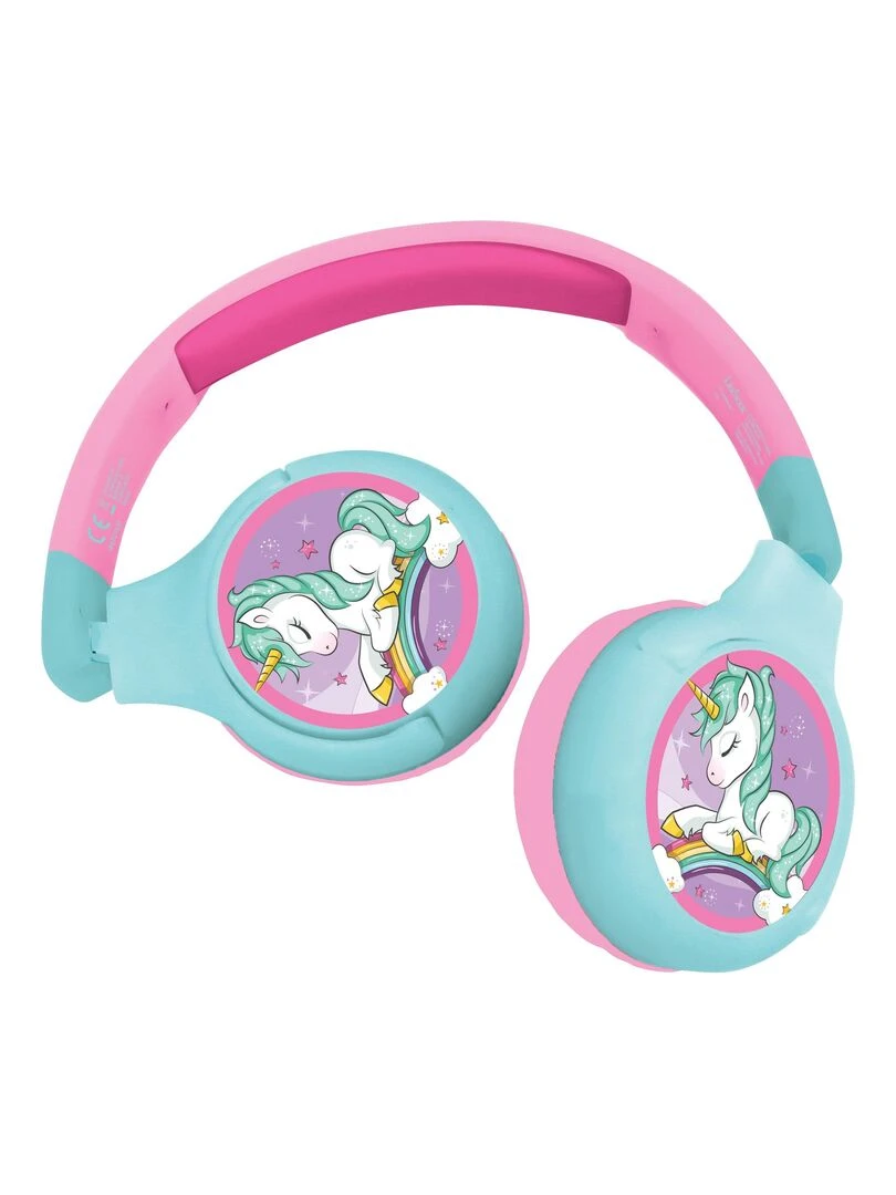 Casque 2 En 1 Bluetooth® Et Filaire Limitation De Son Design Licorne N/A