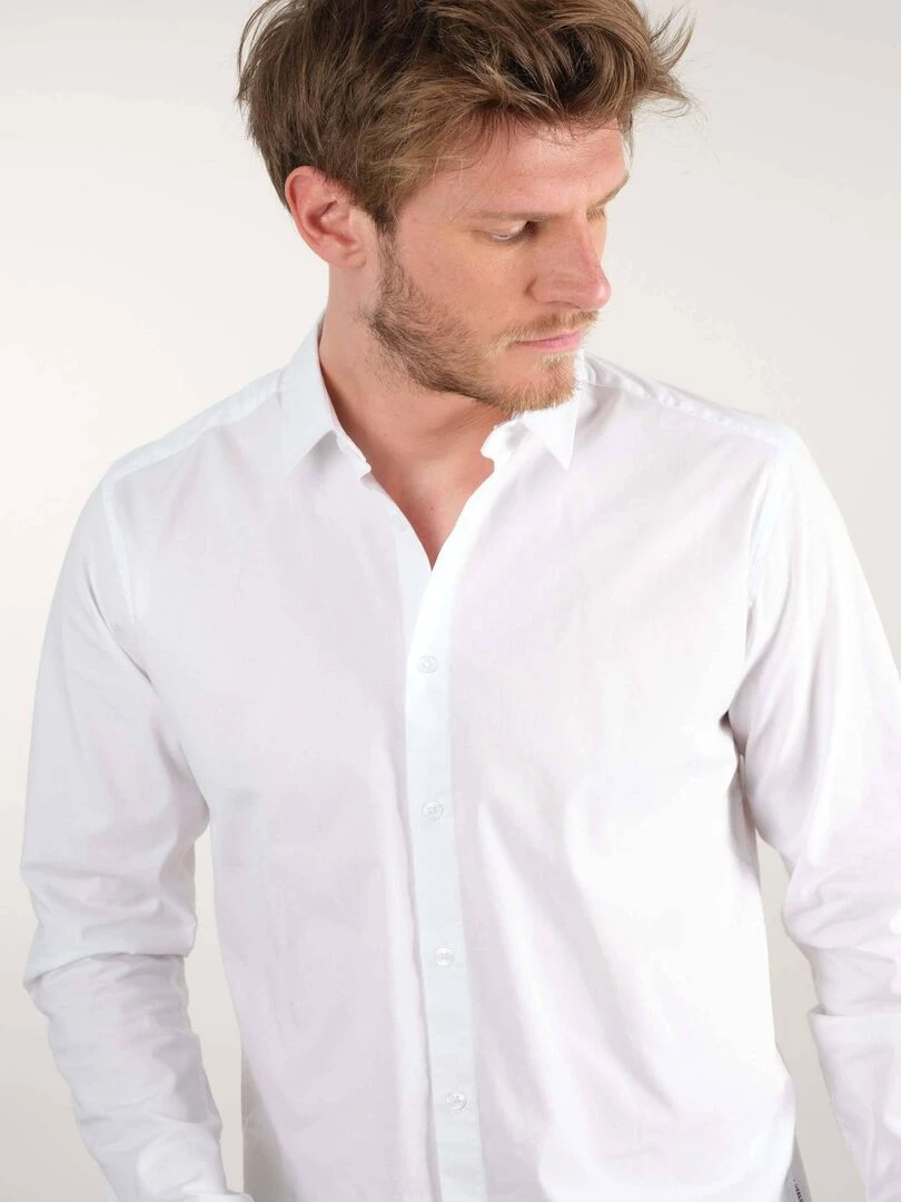 Chemise à manches longues pour homme 'Deeluxe'   Blanc