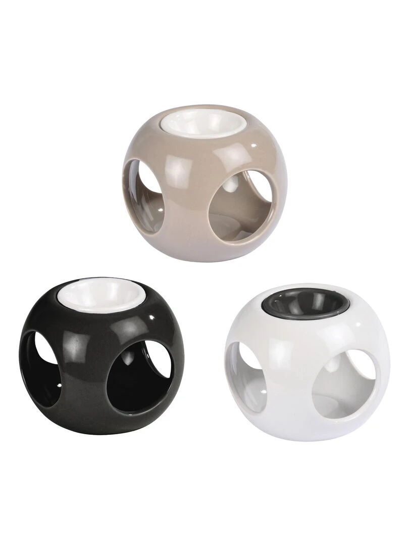 Brule parfum rond Gris taupe