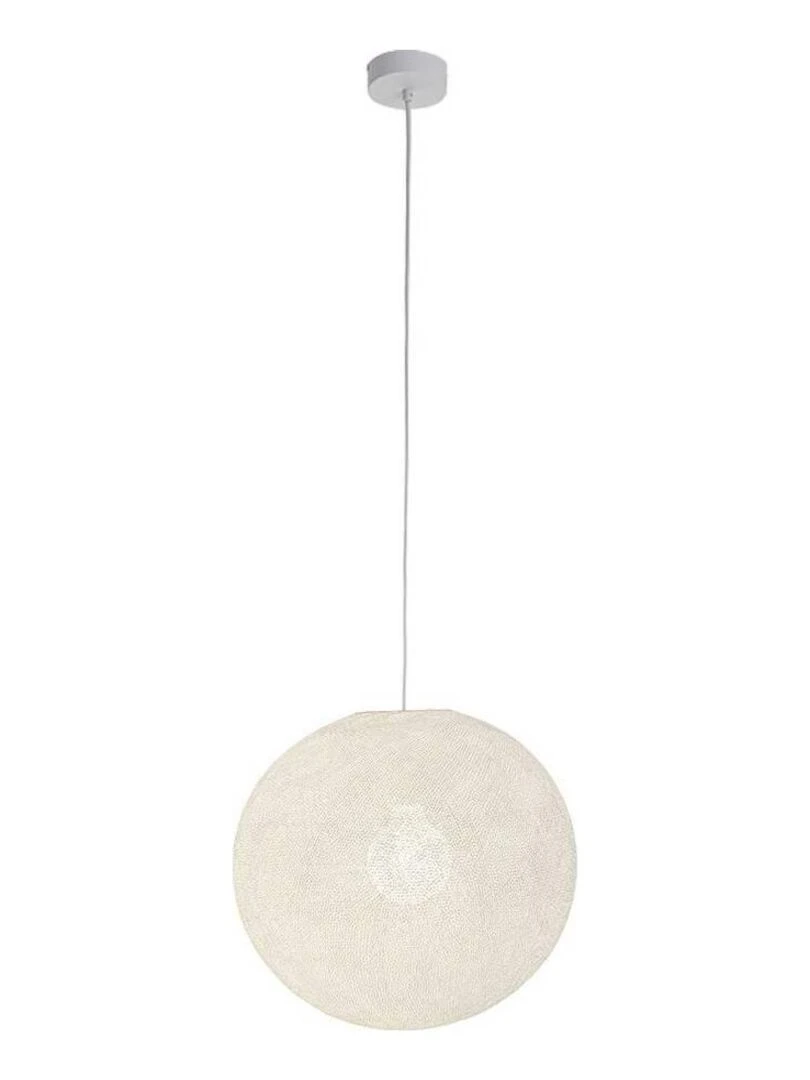 Suspension simple globe 38 cm   Ecru