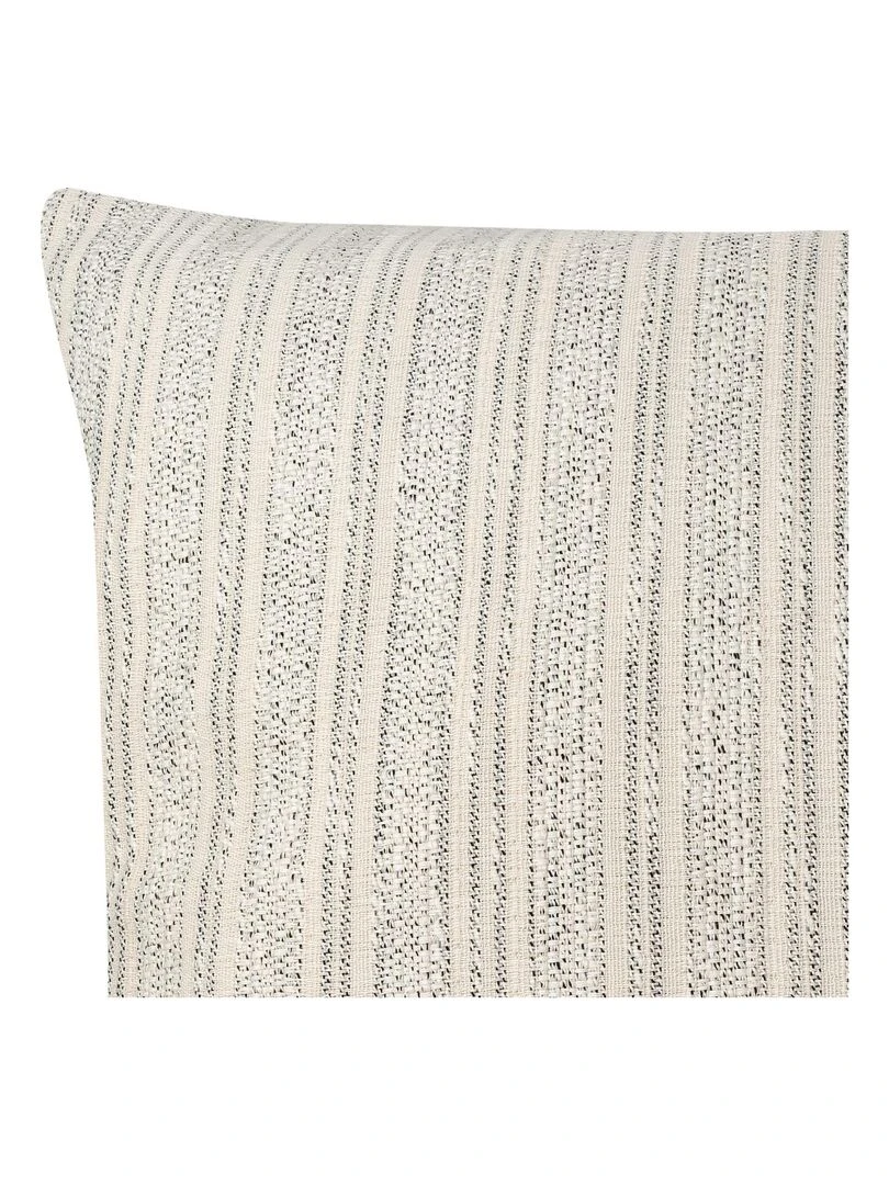 Housse d'oreiller en tissu jacquard Noir