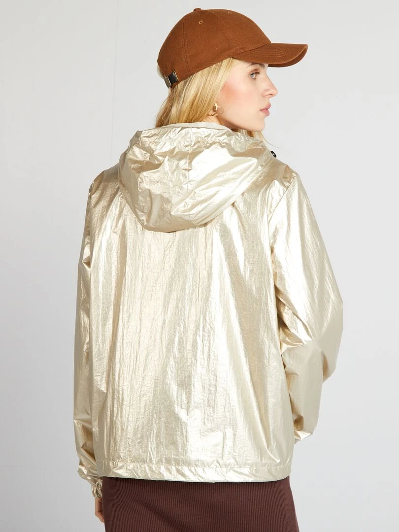 Blouson court à capuche   Jaune