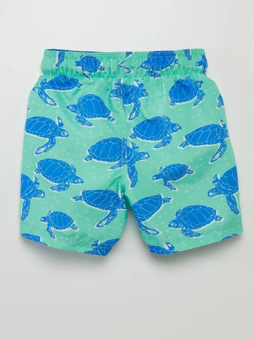 Short de bain imprimé   Vert d'eau