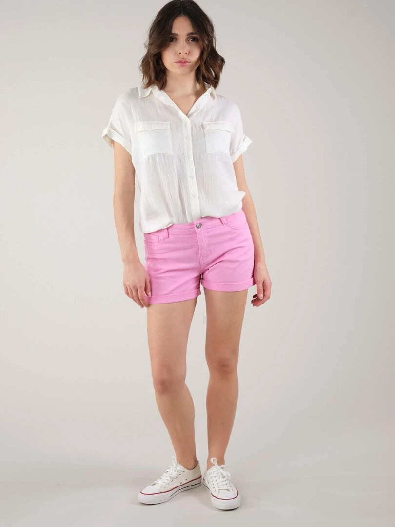 Short slim uni pour femme 'Deeluxe' Rose