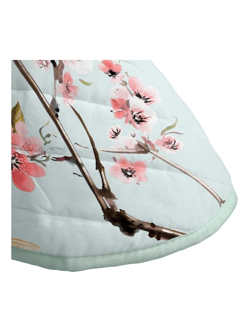 Couvre lit Chinoiserie "Happyfriday"   Bleu Rose