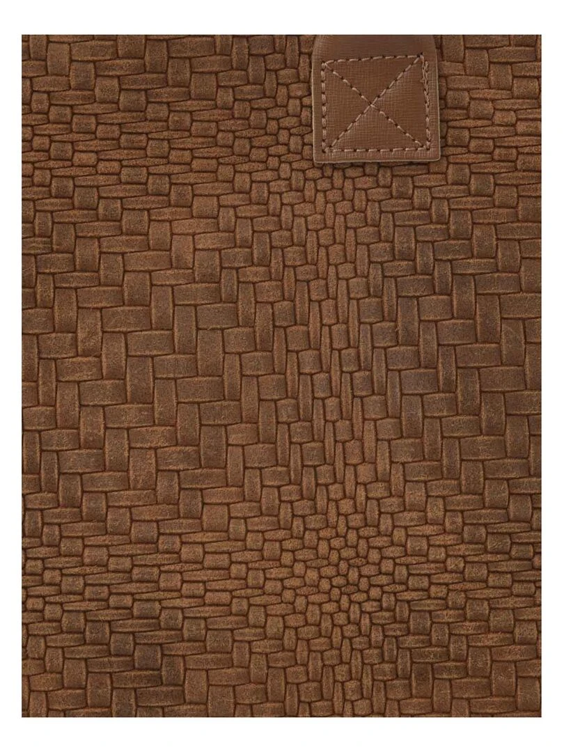 Sac cabas cuir tressé DL HELENE   Marron caramel