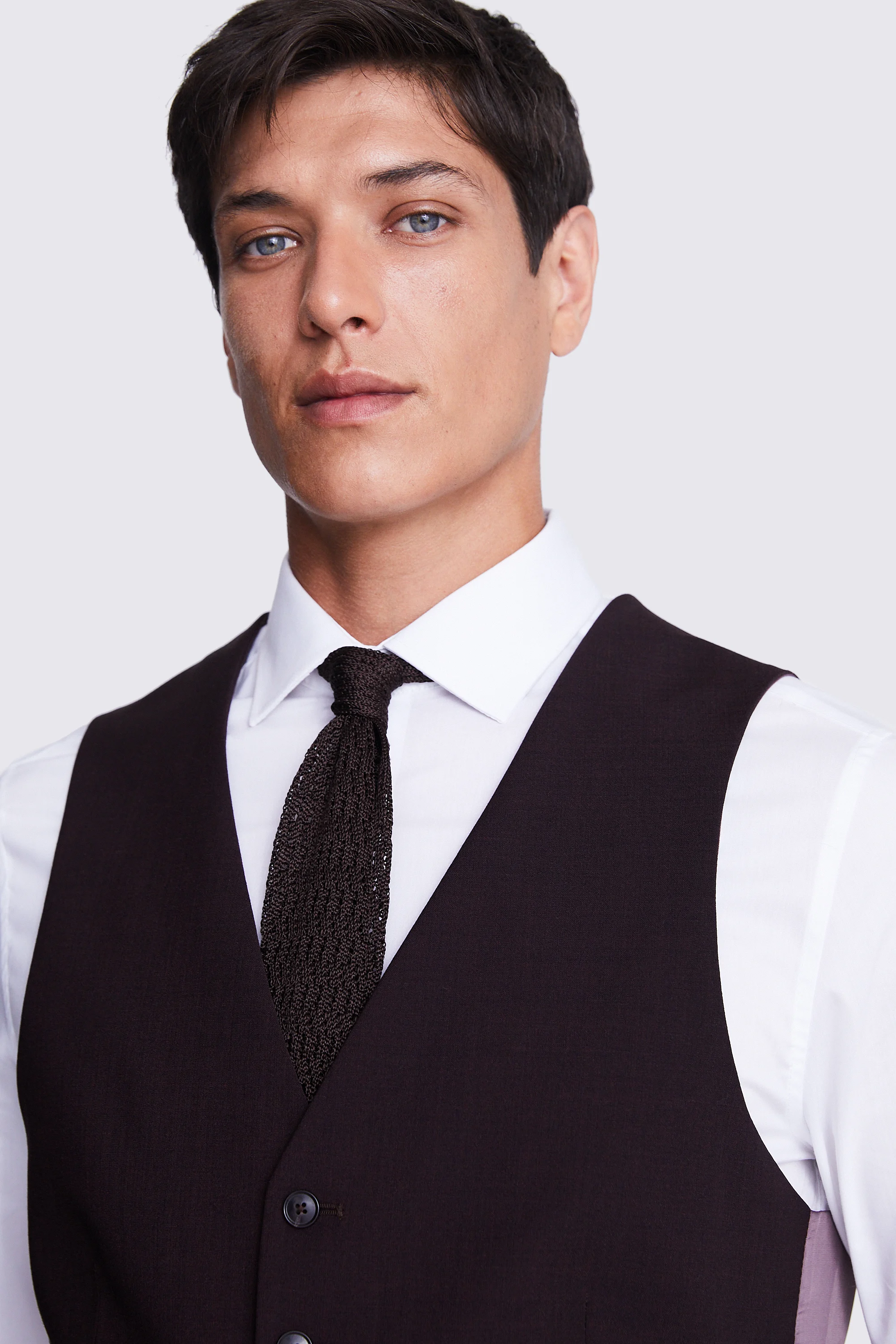 Slim Fit Light Grey Waistcoat    Buy Online at Moss