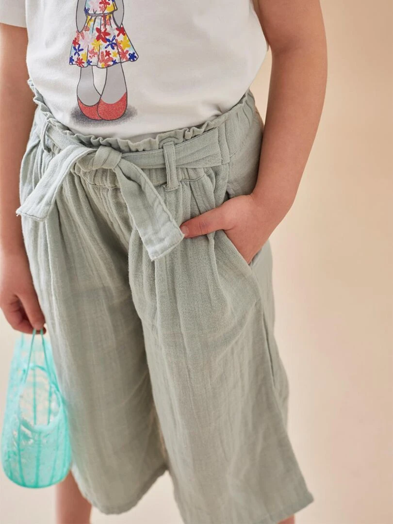 Pantalon évasé 3/4  kaki   Noukie's   Vert