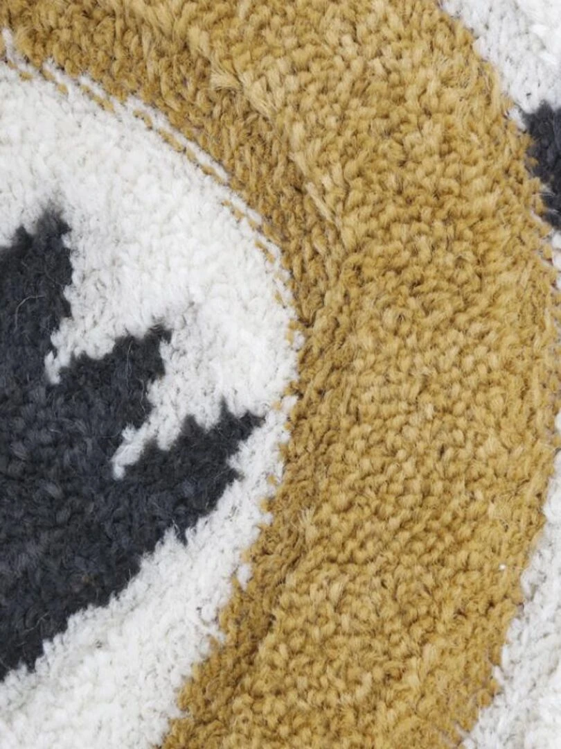 Tapis rond lion Jaggo (120 cm) Jaune