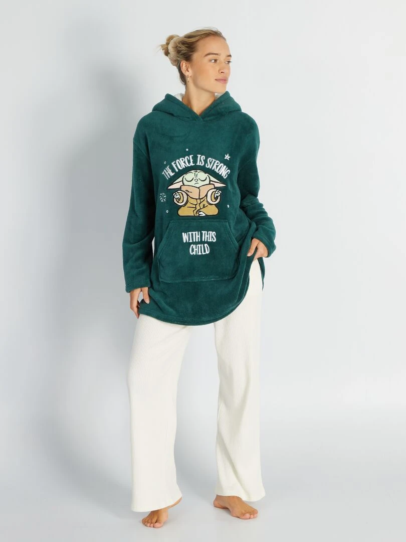 Sweat de nuit en polaire 'Grogu' 'The Mandalorian' Vert