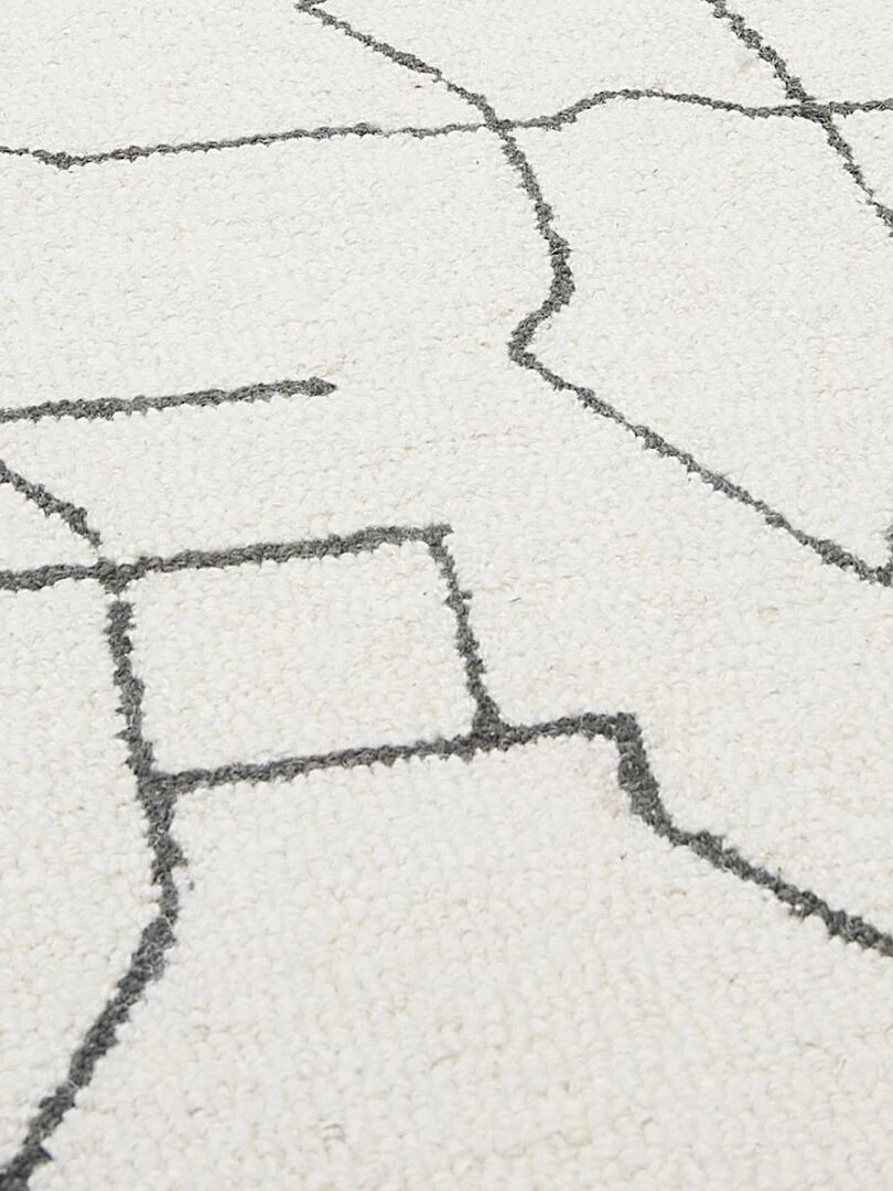 Tapis salon tufté main en laine BERLI Care&Fair   Ecru