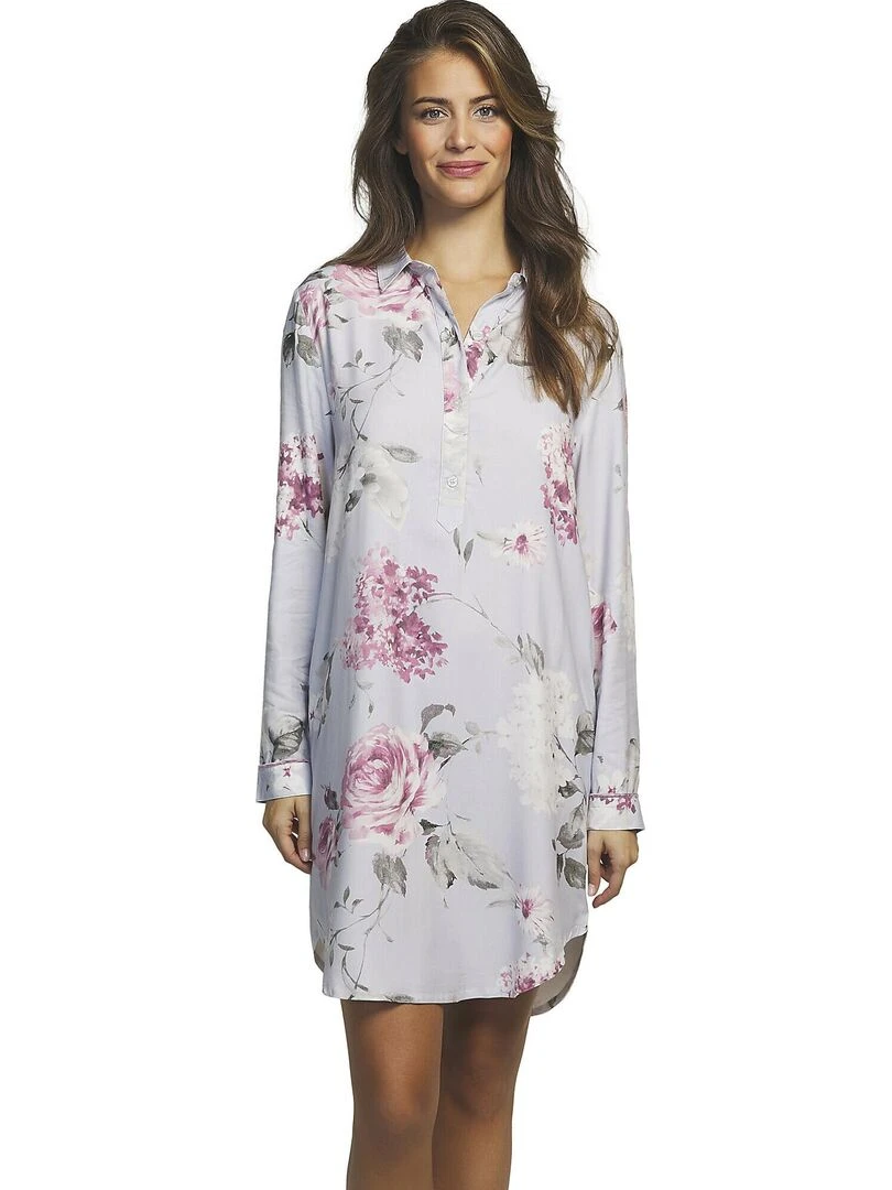 Chemise de nuit manches longues Romantica Violet