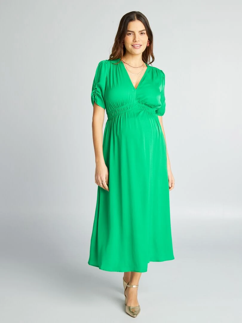 Robe de cérémonie grossesse   Vert