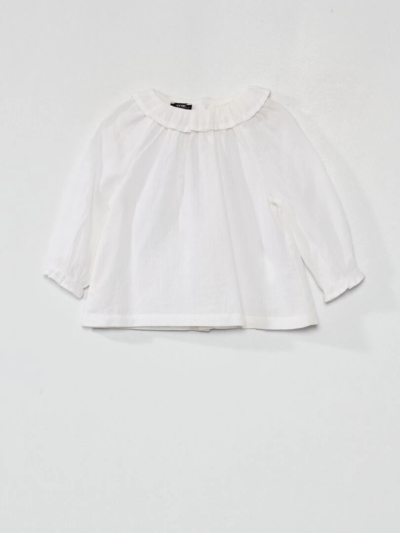 Blouse en coton blanc