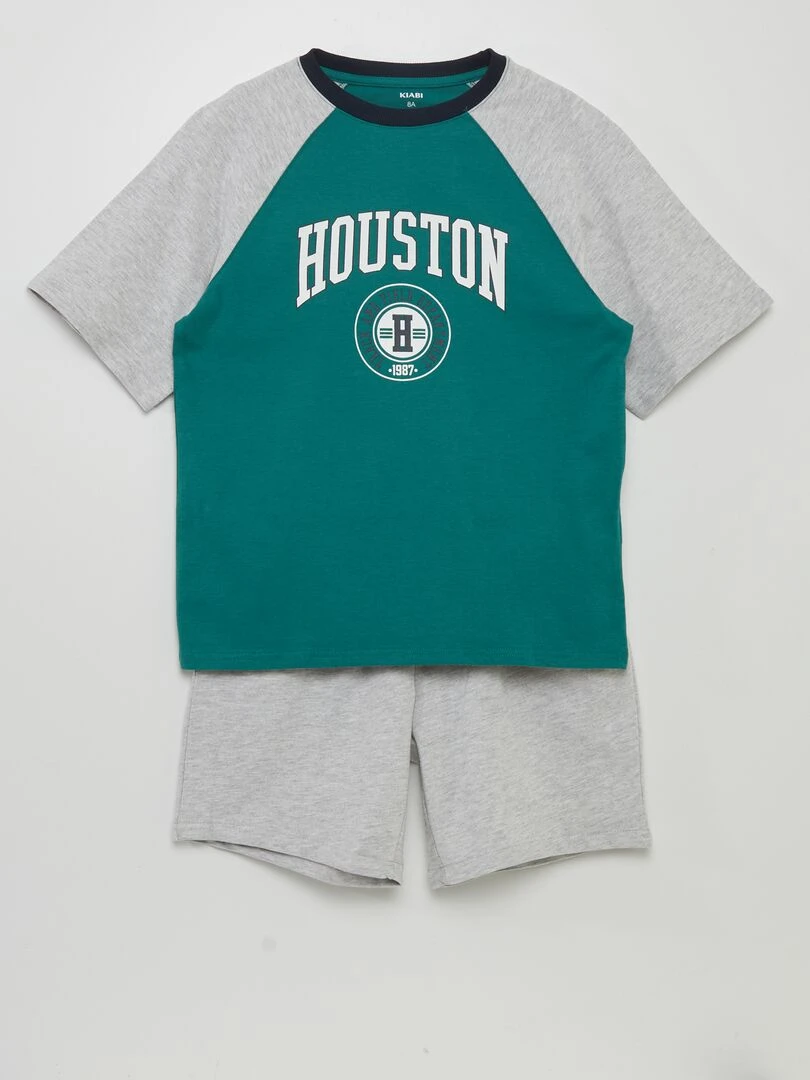 Ensemble de jogging court en french terry 2 pièces Vert