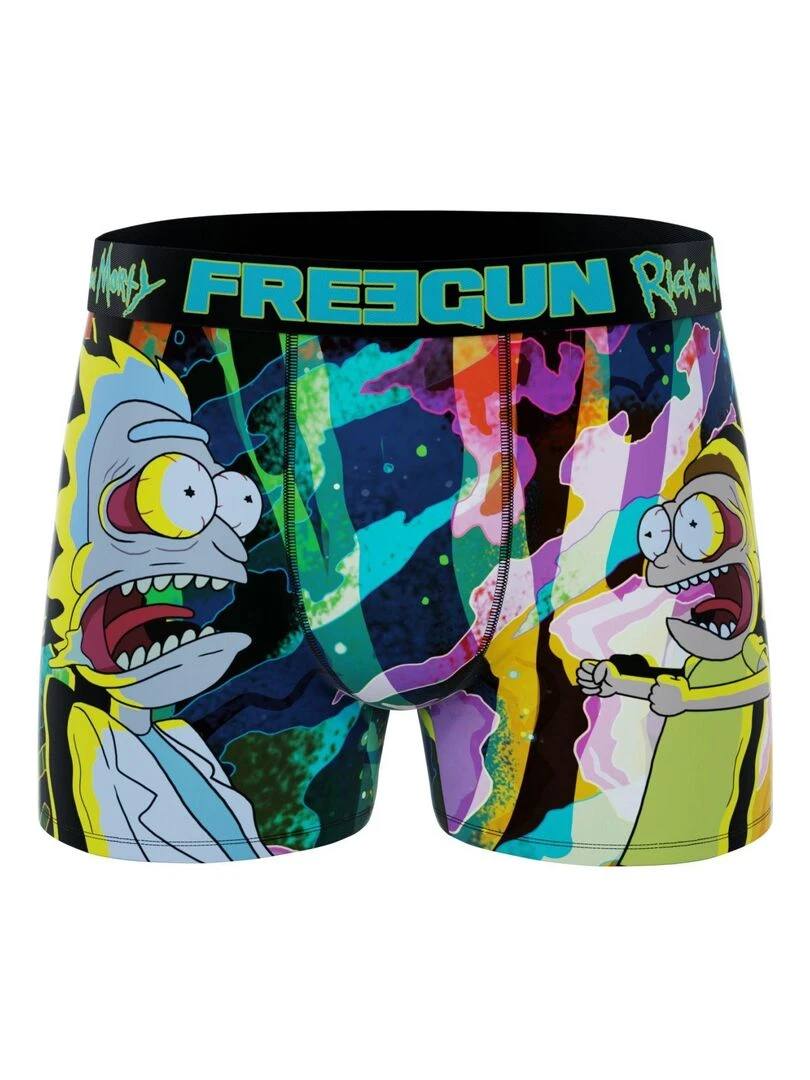 Lot de 4 Boxers homme Rick and Morty G1 Freegun   Vert