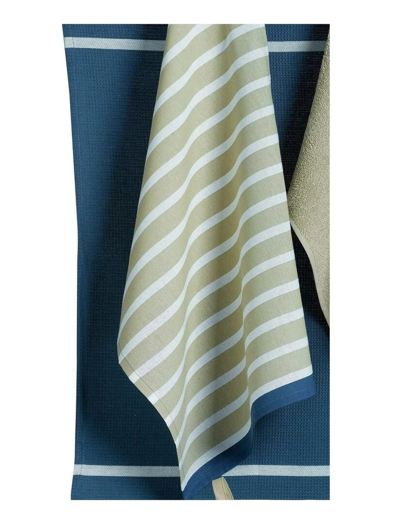 Lot de 2 torchons 50 x 70 cm Regate Multicolore