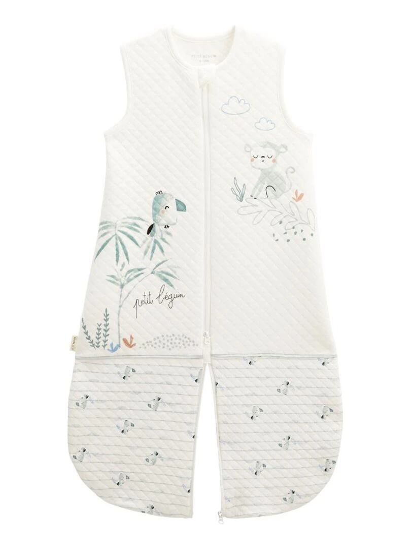 Turbulette d'été en coton matelassé avec jambes séparables Kimi   Ecru