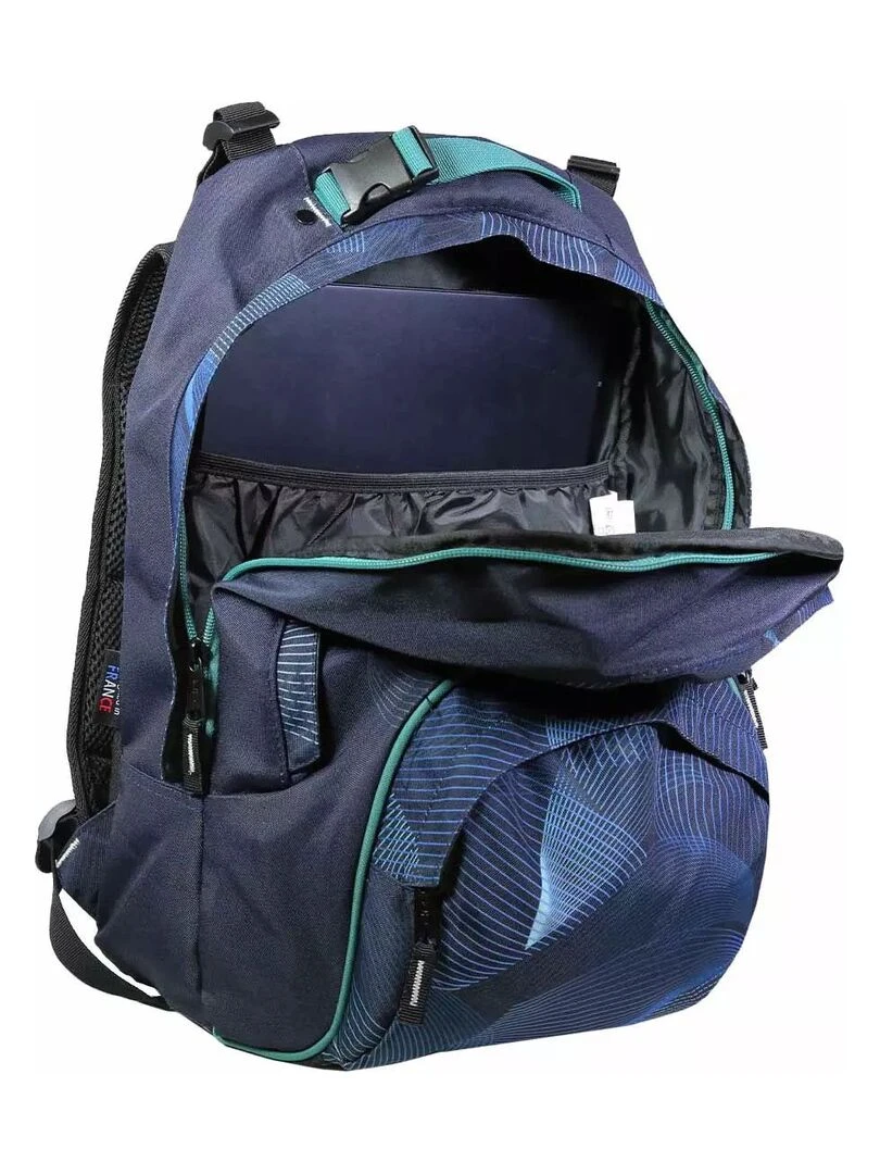 BODYPACK Sac à dos recyclé dos réglable Moiré Bleu   Bleu