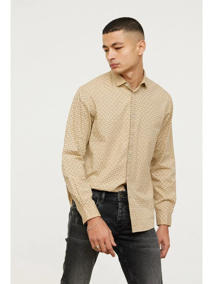 Lee Cooper Chemise manches longues coton regular DUOMO Beige argile