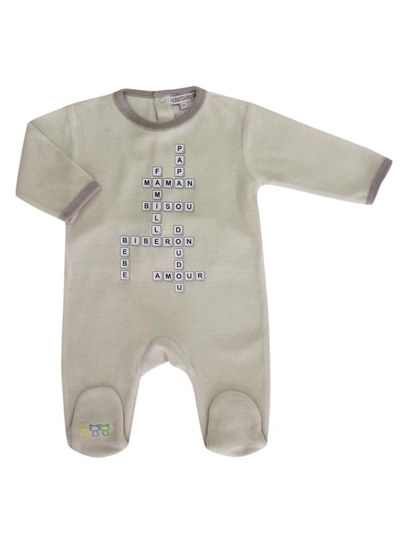 Pyjama "MOTS" LES CHATOUNETS Gris