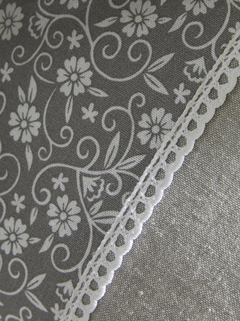 Coussin brodé   Gris