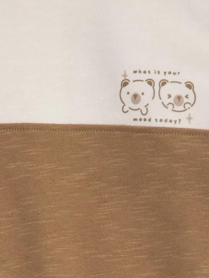 Sweat en molleton bicolore Blanc
