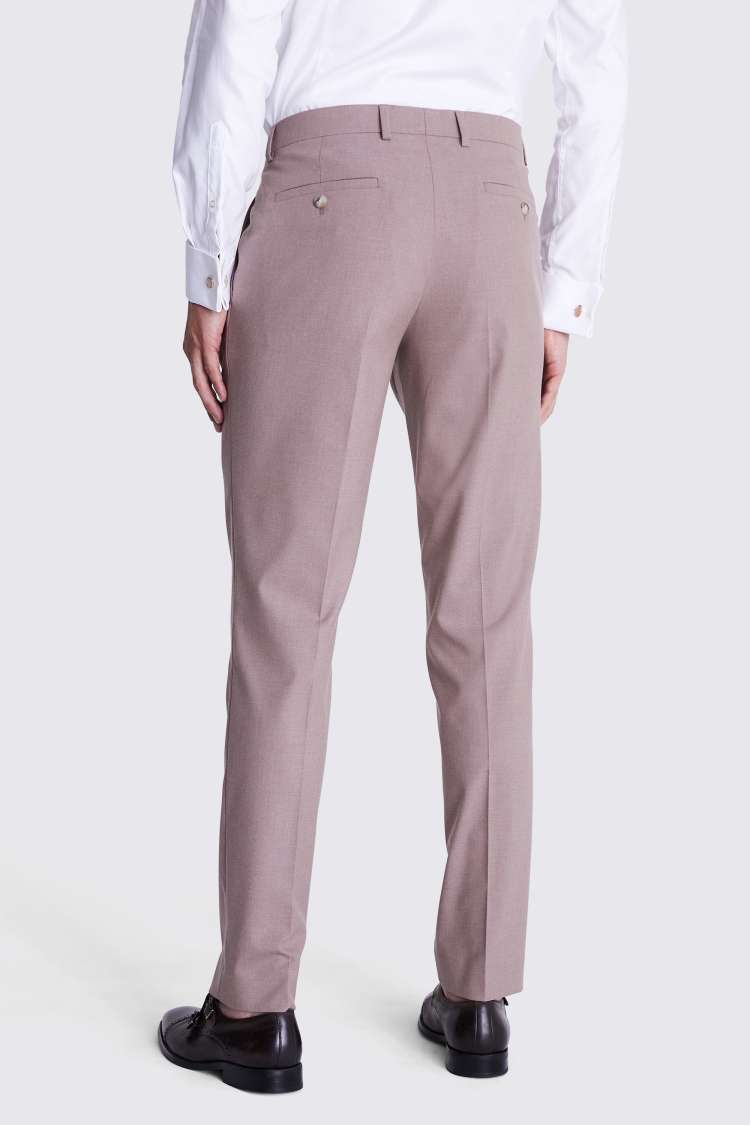 Slim Fit Dusty Pink Flannel Trousers Buy Online at Moss