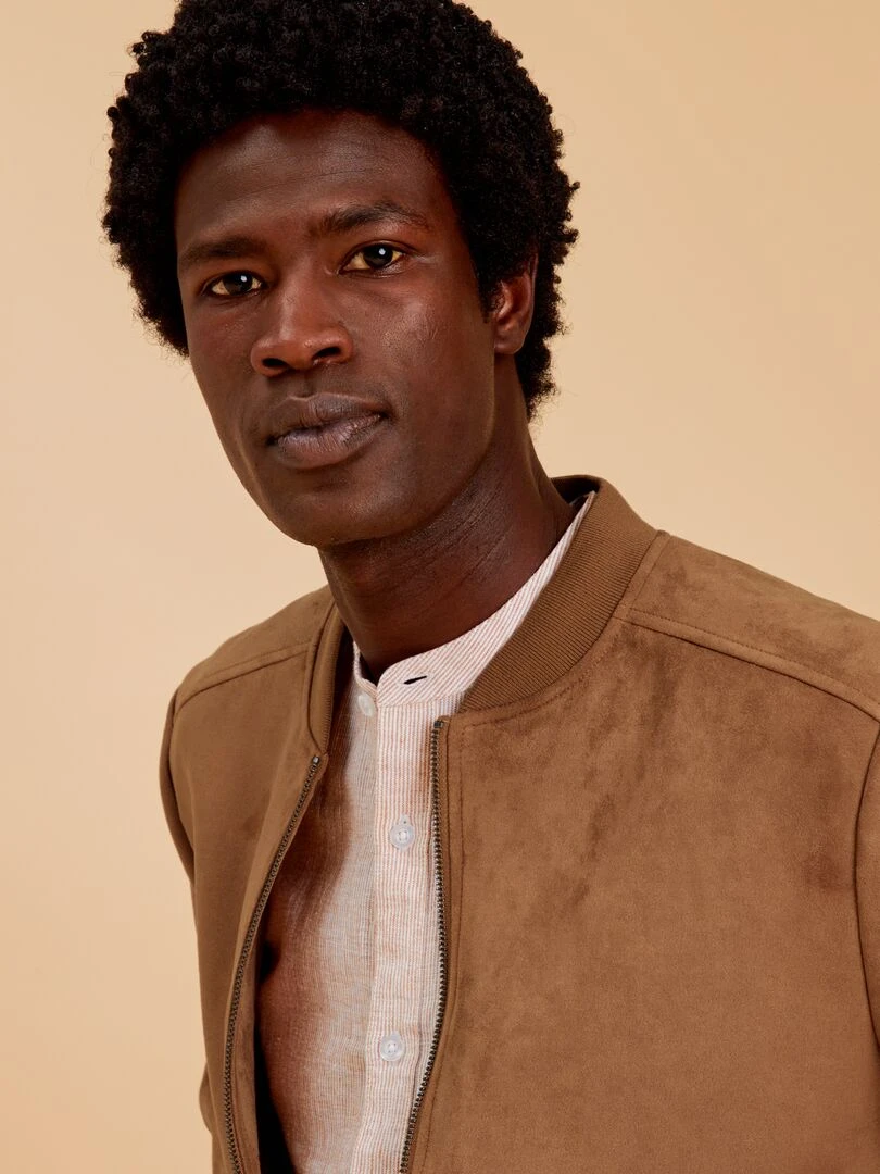 Blouson en suédine   Camel