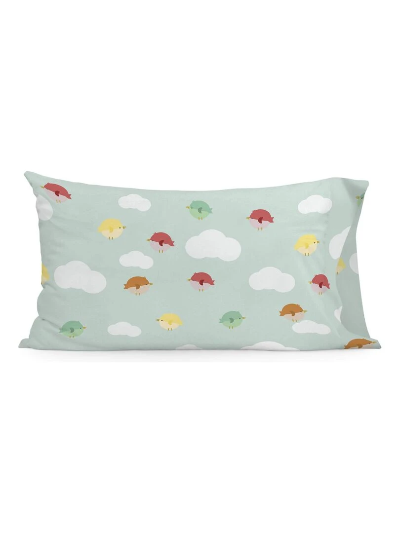 Taie d'oreiller Learning to fly "Happyfriday"   Blanc