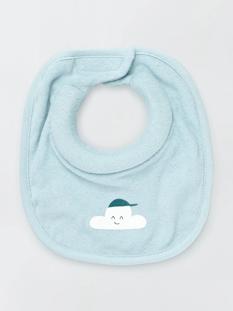 Lot de 2 bavoirs éponge   Bleu