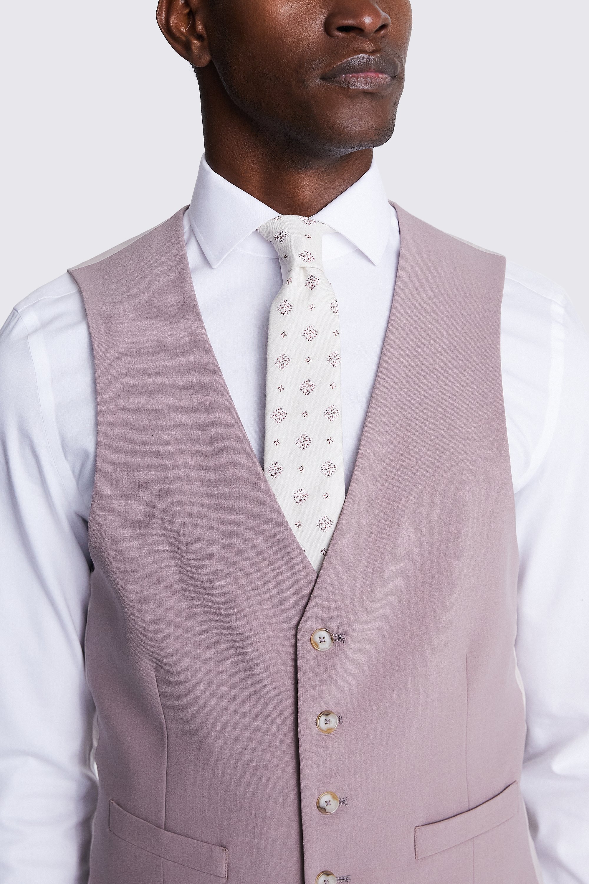 DKNY Slim Fit Dusty Pink Waistcoat    Buy Online at Moss