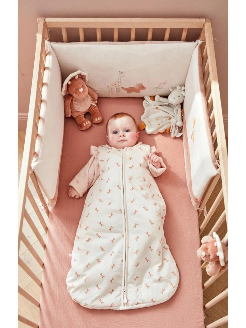 Gigoteuse 70 cm imprimé libellules en jersey    Noukie's   Blanc
