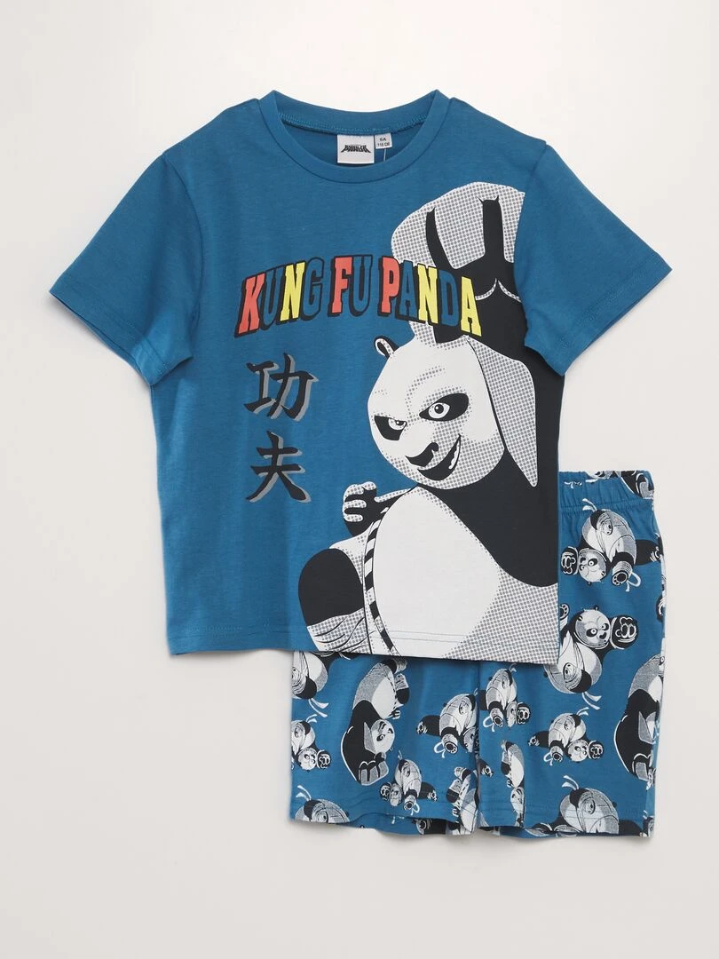 Pyjama short 'Kung Fu Panda' 2 pièces Bleu