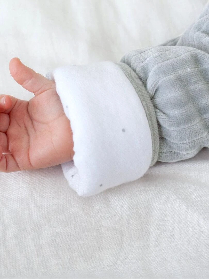 Gigoteuse naissance en coton blanc imprimé   SAUTHON   Blanc Bleu